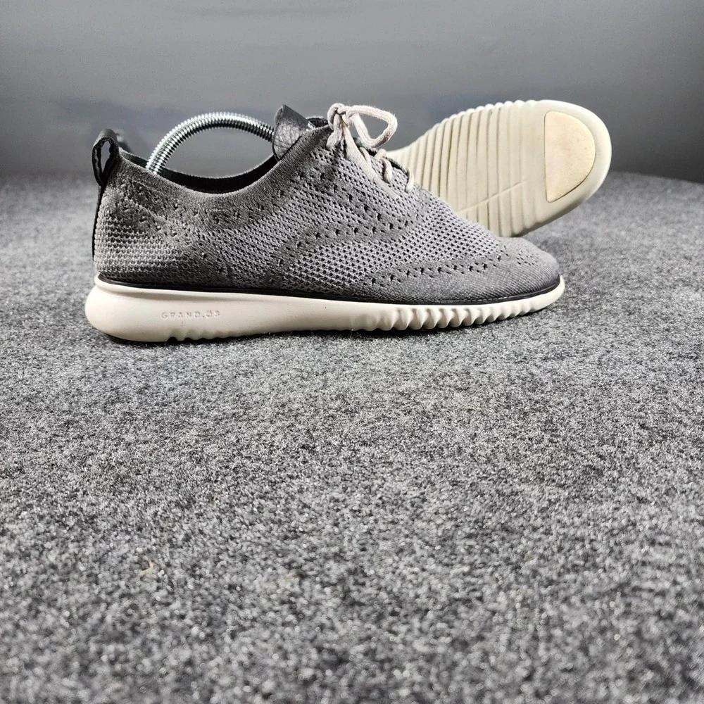 Cole Haan Zerogrand Stitchlite Oxford Casual Mens 9.5 Gray Knit Wingtip C27565